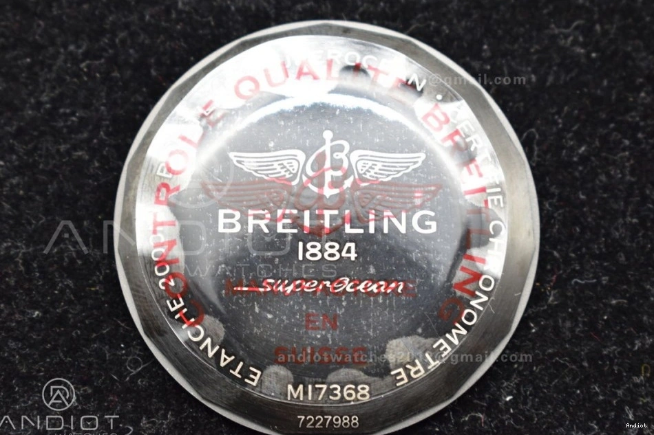 Rubber Automatic A2824 44 Black Black Blue TF Strap Best Superocean Dial 1:1 Edition Bezel On 0417